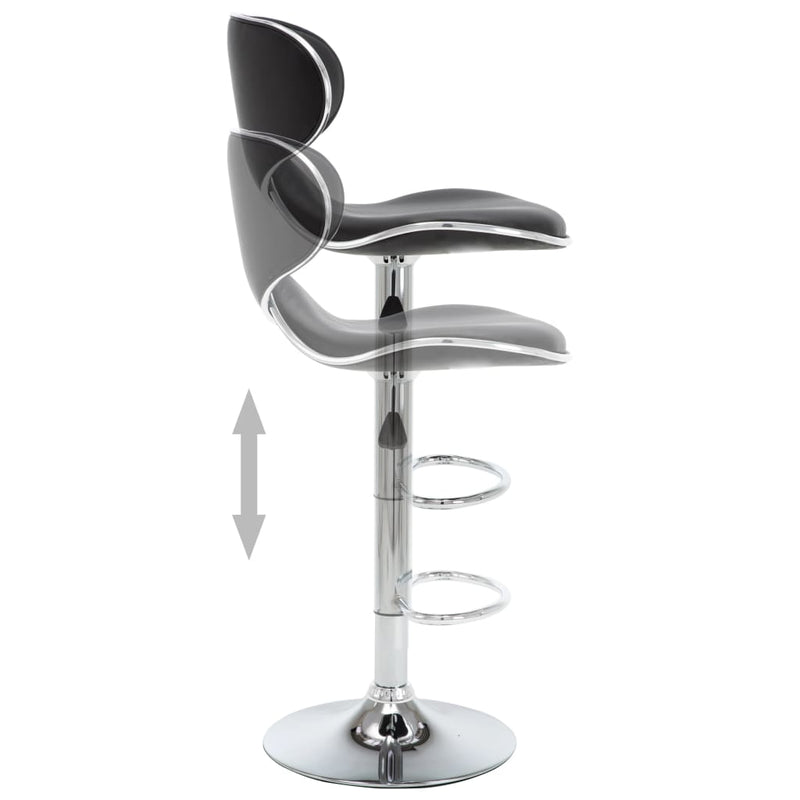 Bar Stools 2 pcs Black Faux Leather Payday Deals
