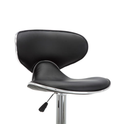 Bar Stools 2 pcs Black Faux Leather Payday Deals