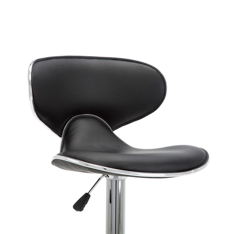 Bar Stools 2 pcs Black Faux Leather Payday Deals