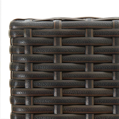 Bar Stools 2 pcs Brown Poly Rattan Payday Deals