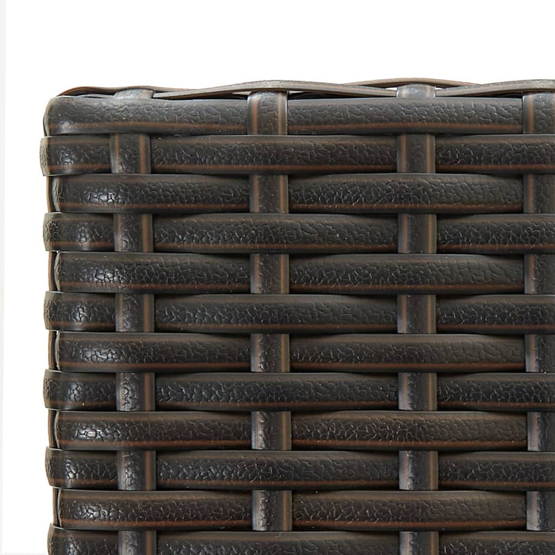 Bar Stools 2 pcs Brown Poly Rattan Payday Deals