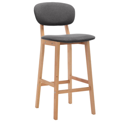 Bar Stools 2 pcs Dark Grey Fabric Payday Deals