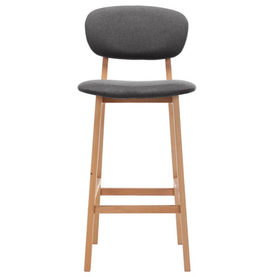 Bar Stools 2 pcs Dark Grey Fabric Payday Deals