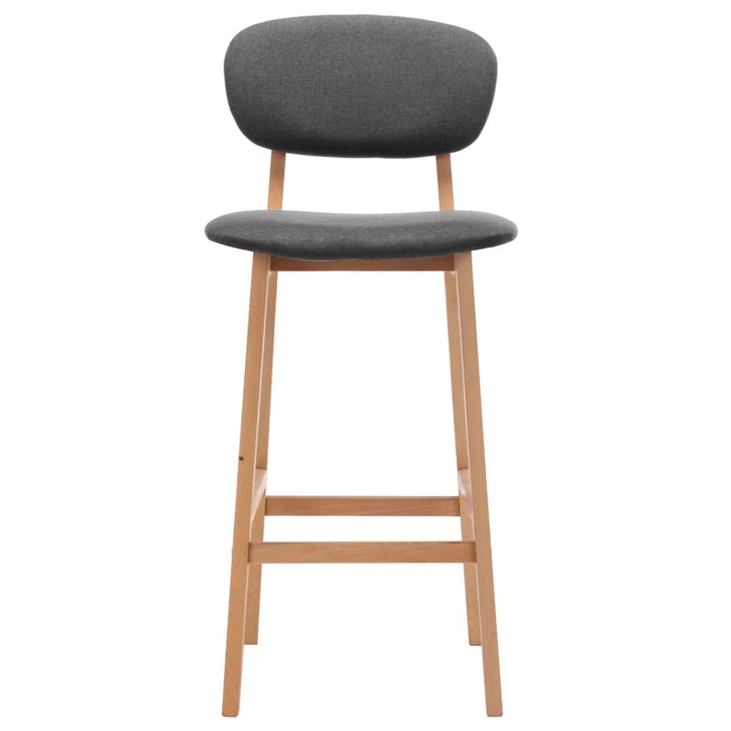 Bar Stools 2 pcs Dark Grey Fabric Payday Deals