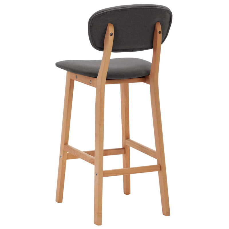 Bar Stools 2 pcs Dark Grey Fabric Payday Deals
