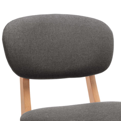 Bar Stools 2 pcs Dark Grey Fabric Payday Deals