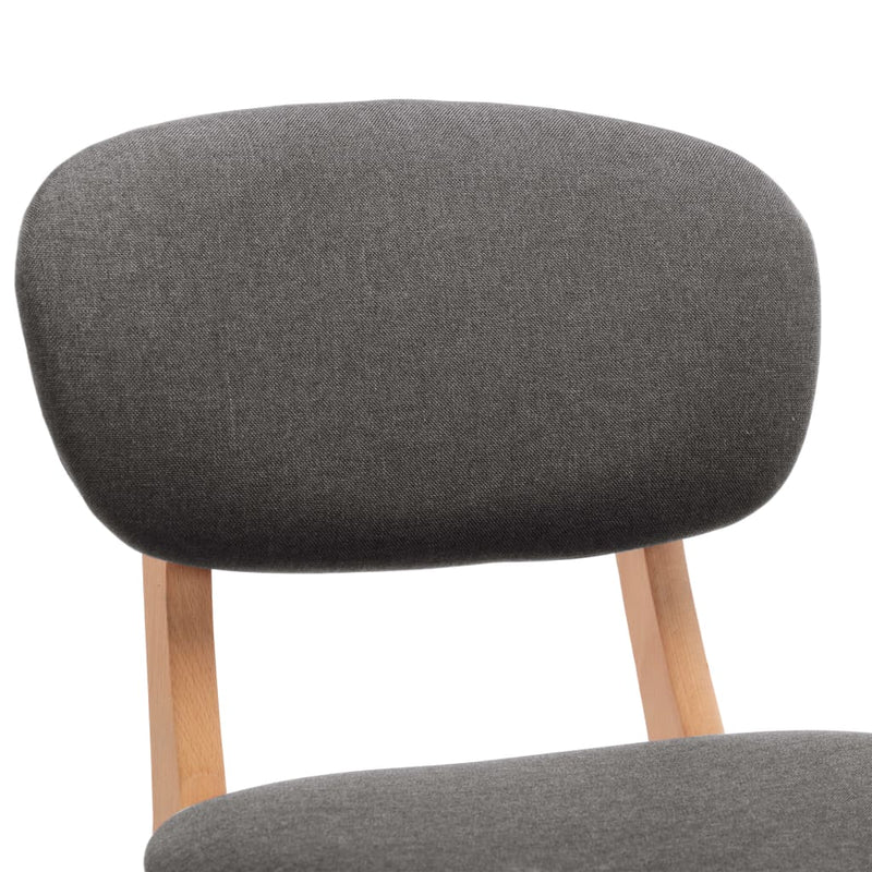 Bar Stools 2 pcs Dark Grey Fabric Payday Deals