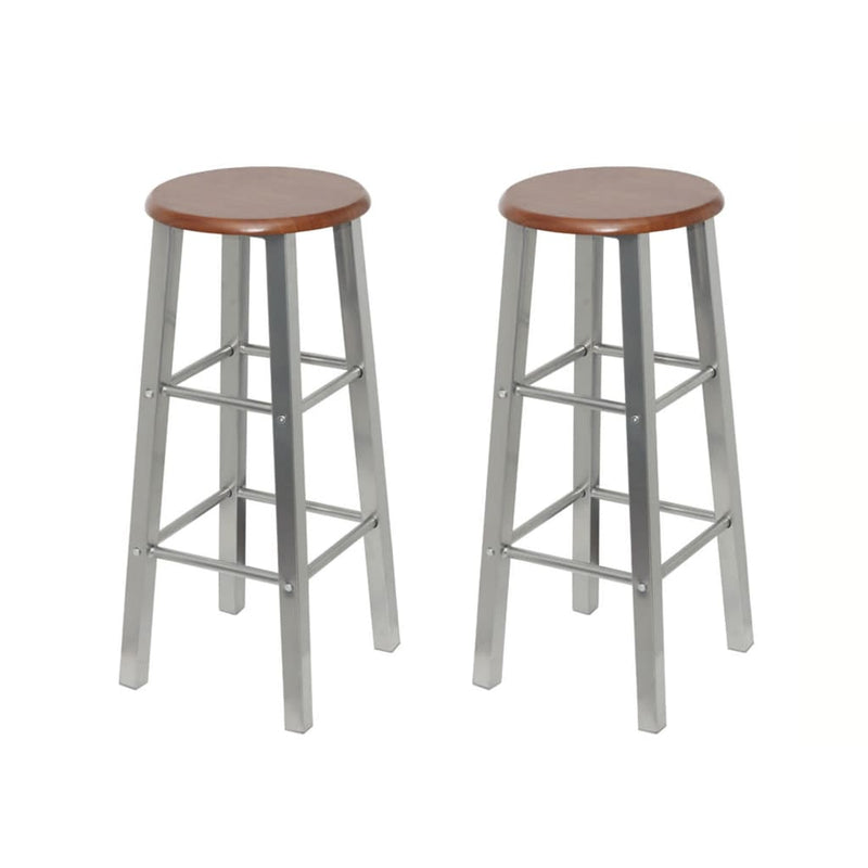 Bar Stools 2 pcs Metal with MDF Seat Payday Deals