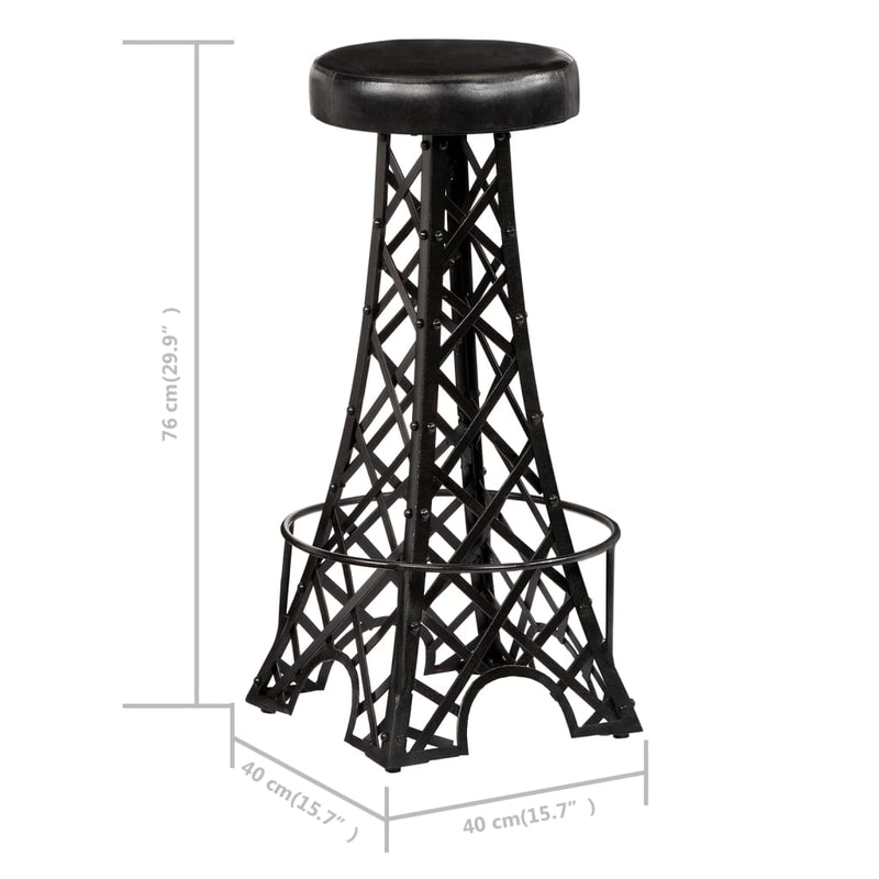 Bar Stools 2 pcs Real Leather Payday Deals