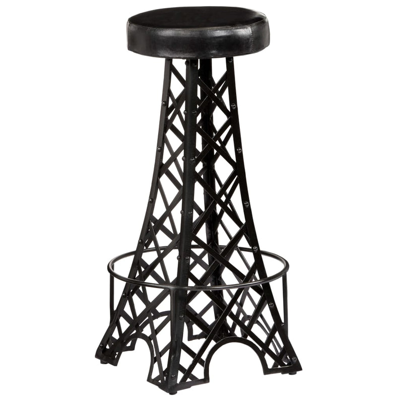 Bar Stools 2 pcs Real Leather Payday Deals
