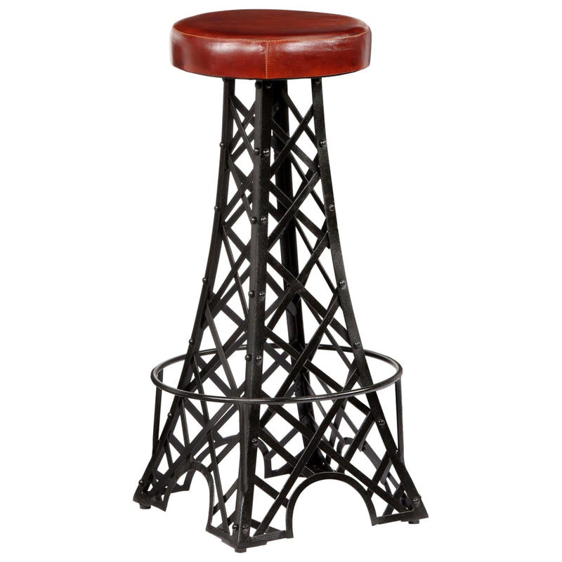 Bar Stools 2 pcs Real Leather Payday Deals