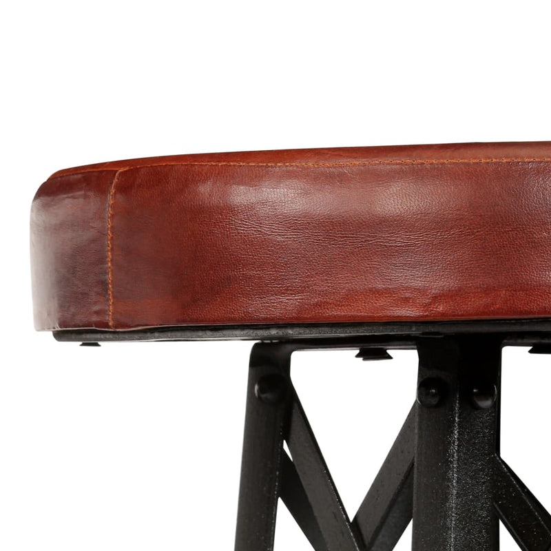 Bar Stools 2 pcs Real Leather Payday Deals