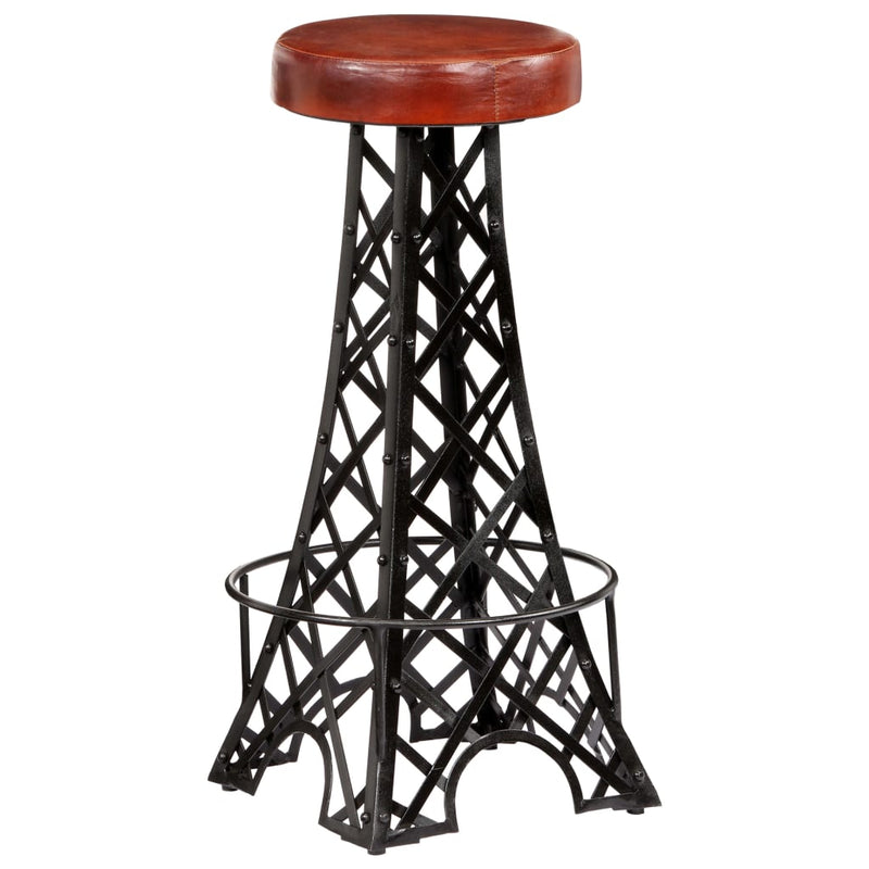 Bar Stools 2 pcs Real Leather Payday Deals