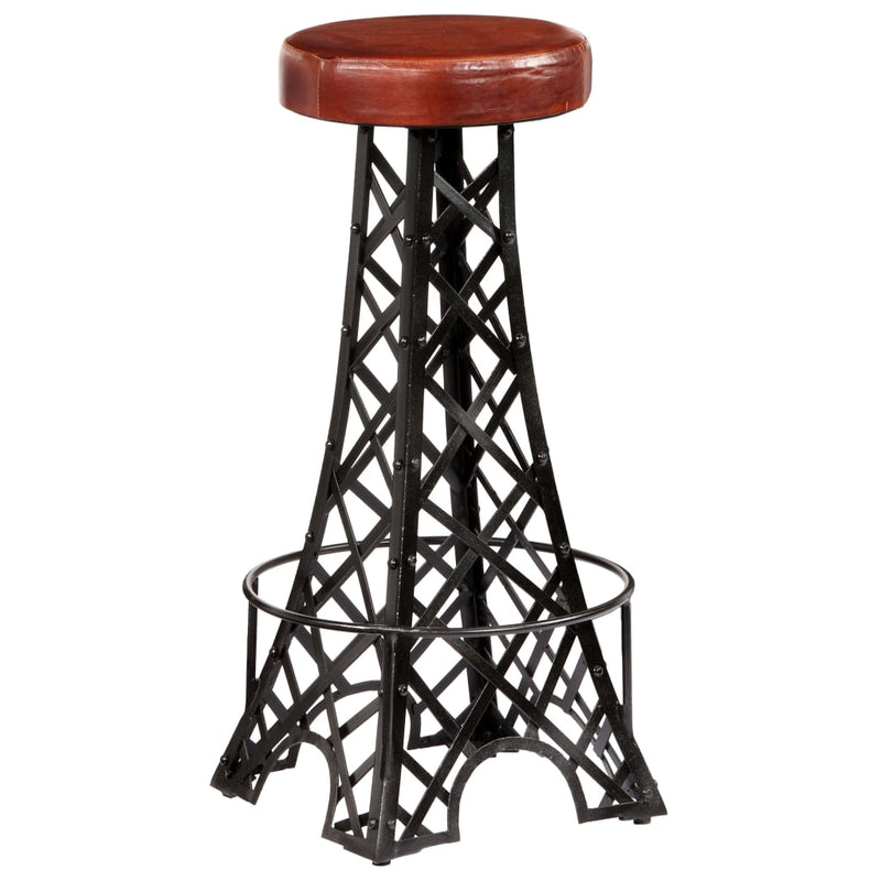 Bar Stools 2 pcs Real Leather Payday Deals