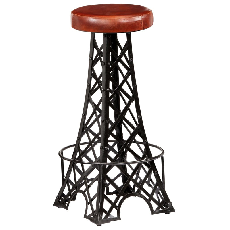 Bar Stools 2 pcs Real Leather Payday Deals
