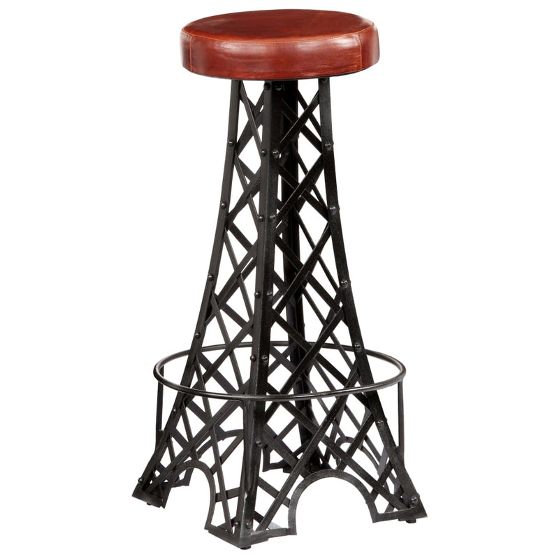 Bar Stools 2 pcs Real Leather Payday Deals