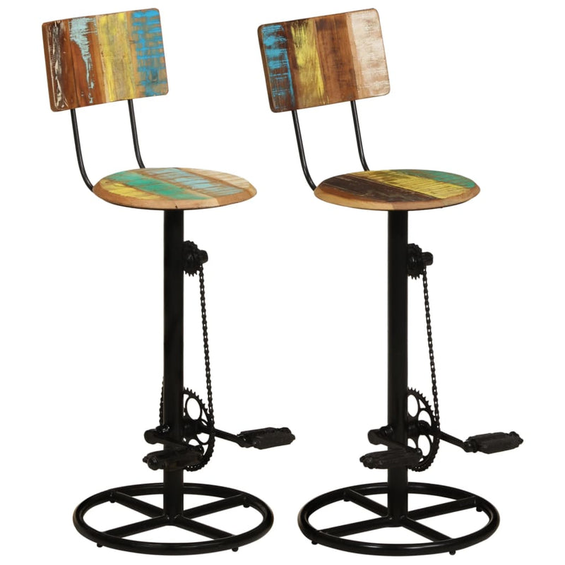 Bar Stools 2 pcs Solid Wood Reclaimed Payday Deals