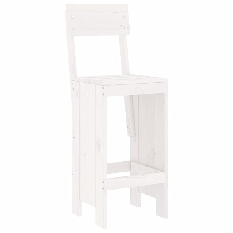 Bar Stools 2 pcs White 40x48.5x115.5 cm Solid Wood Pine Payday Deals