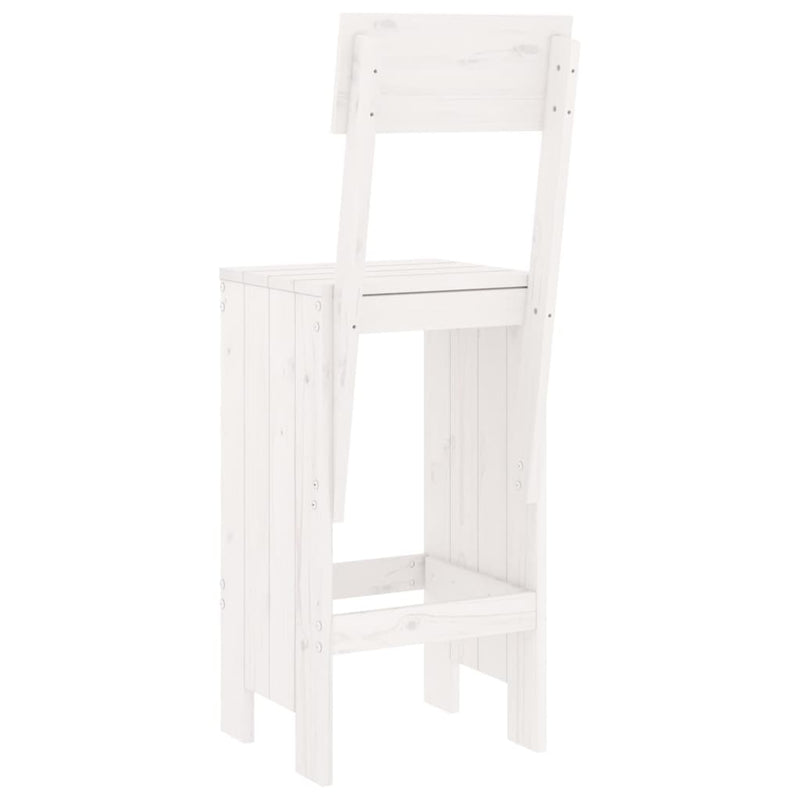 Bar Stools 2 pcs White 40x48.5x115.5 cm Solid Wood Pine Payday Deals