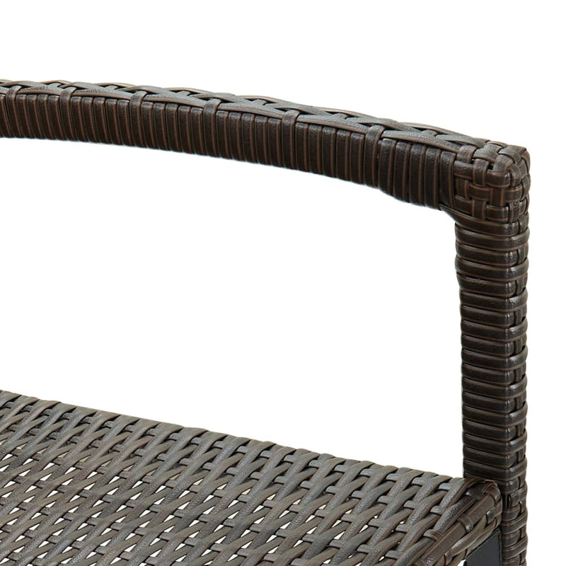 Bar Stools 4 pcs Brown Poly Rattan Payday Deals