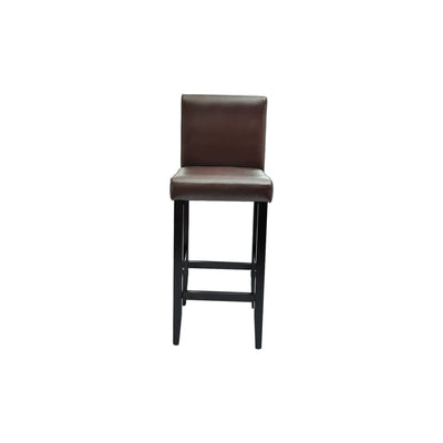Bar Stools 4 pcs Dark Brown Faux Leather Payday Deals