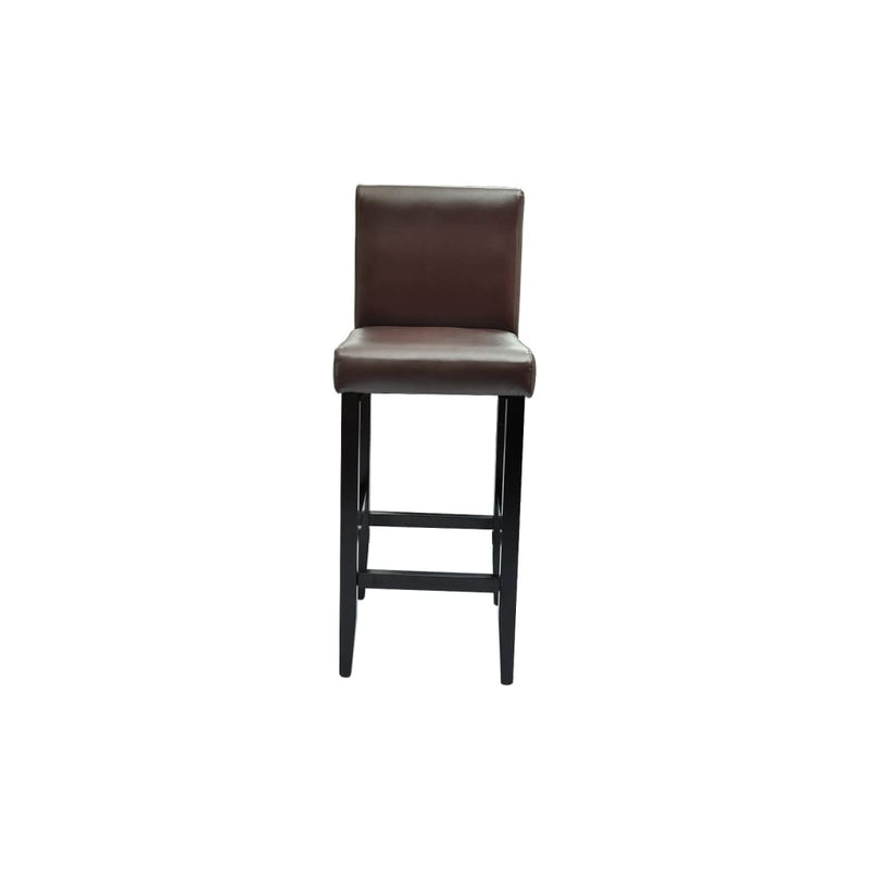 Bar Stools 4 pcs Dark Brown Faux Leather Payday Deals