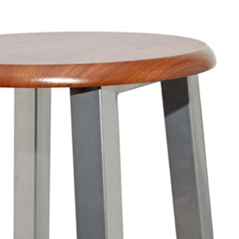 Bar Stools 4 pcs Silver and Brown MDF Payday Deals