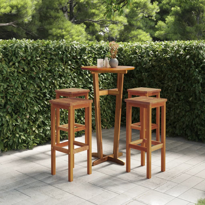 Bar Stools 4 pcs Solid Wood Acacia Payday Deals