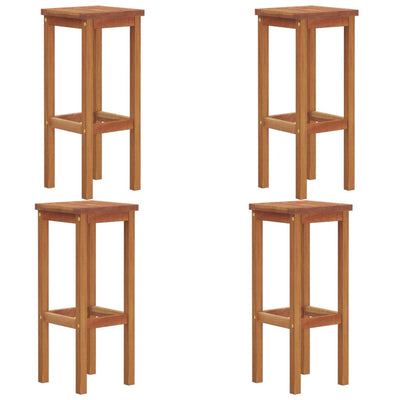 Bar Stools 4 pcs Solid Wood Acacia Payday Deals