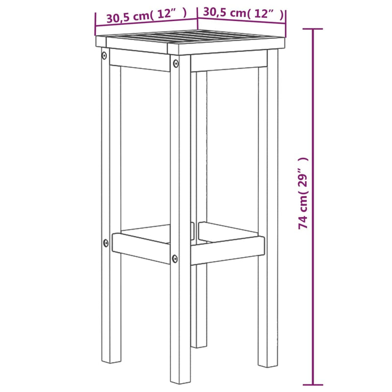 Bar Stools 4 pcs Solid Wood Acacia Payday Deals