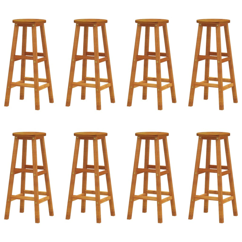 Bar Stools 8 pcs Solid Wood Acacia Payday Deals