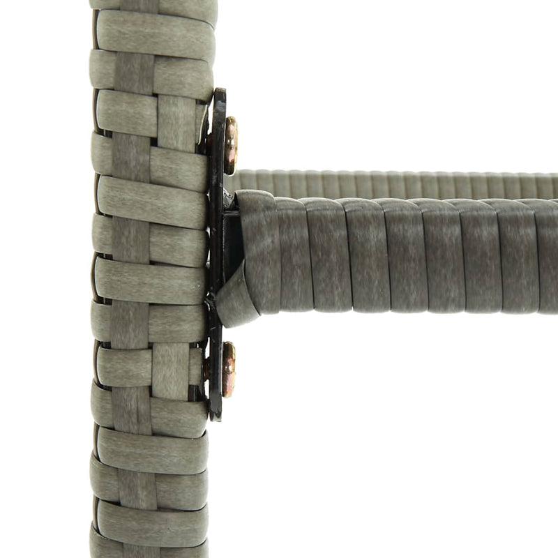 Bar Stools with Cushions 4 pcs Grey Poly Rattan Payday Deals