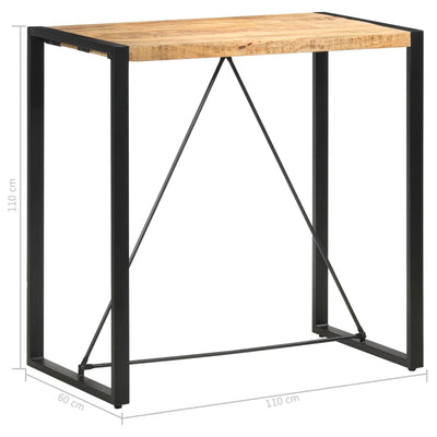 Bar Table 110x60x110 cm Solid Mango Wood Payday Deals