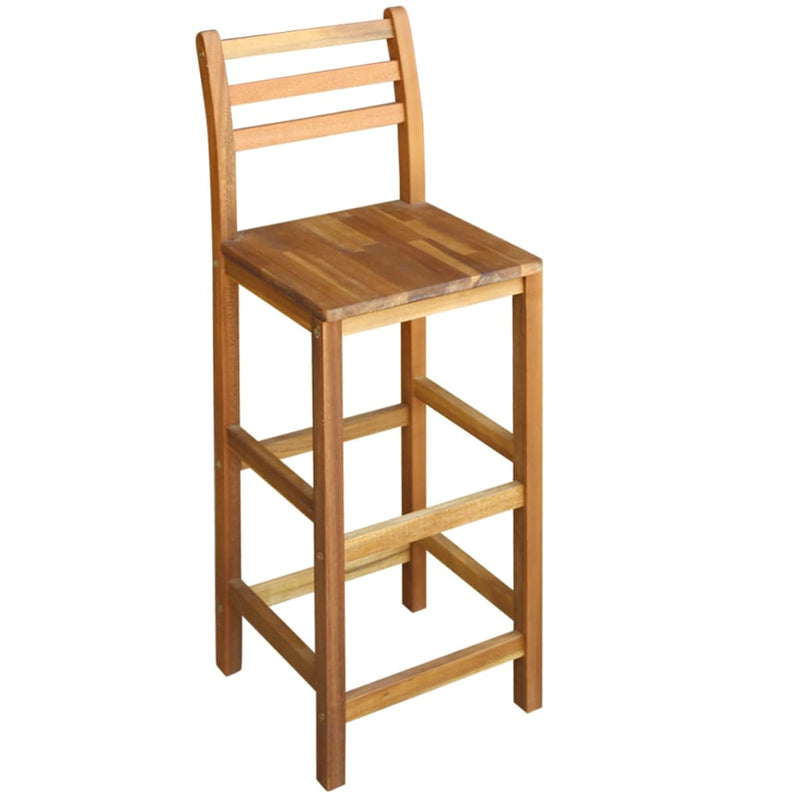 Bar Table and Chair Set 7 Pieces Solid Acacia Wood Payday Deals