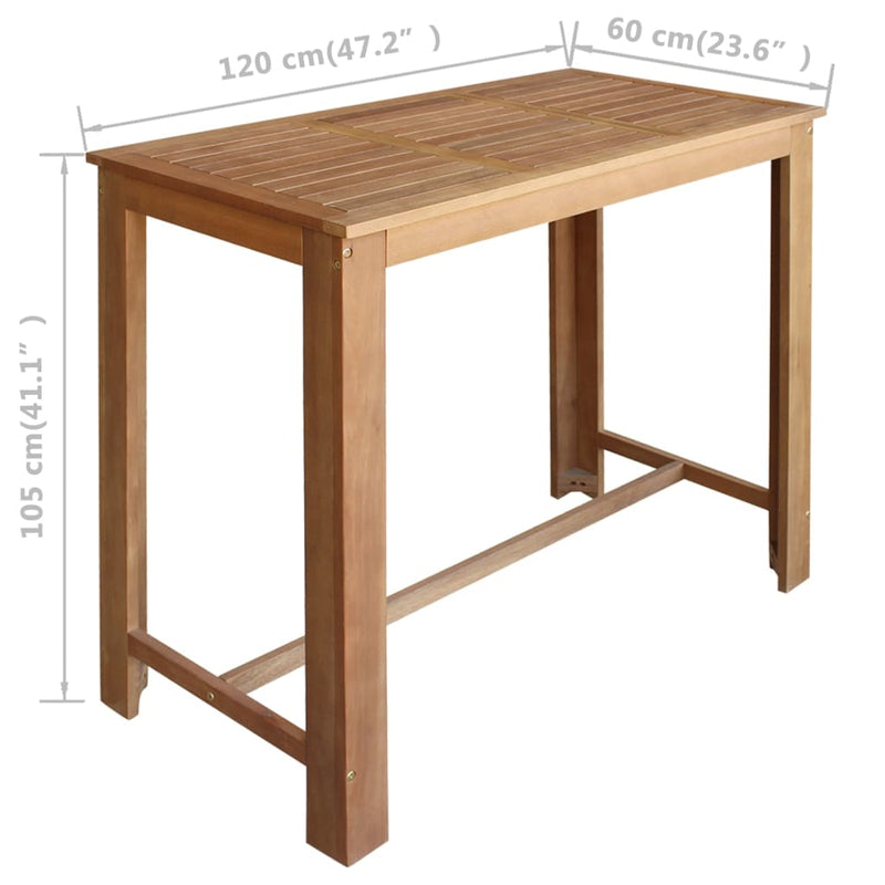 Bar Table and Stool Set 5 Pieces Solid Acacia Wood Payday Deals