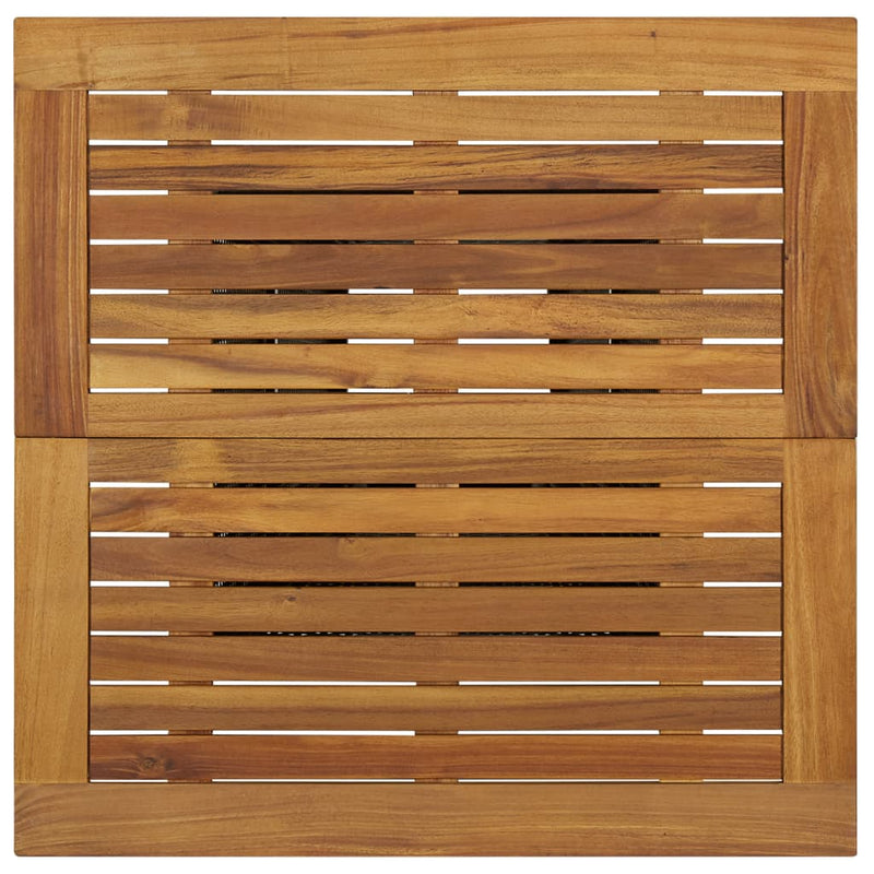 Bar Table Black 80x80x110 cm Poly Rattan and Solid Acacia Wood Payday Deals