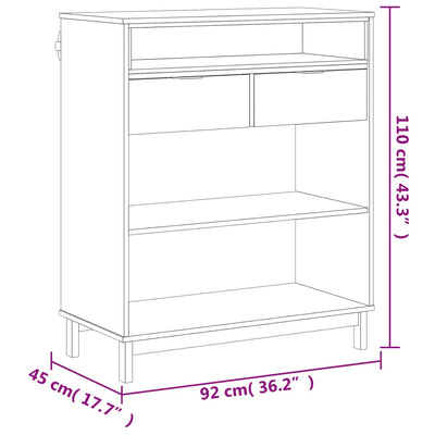 Bar Table FLAM 92x45x110 cm Solid Wood Pine Payday Deals