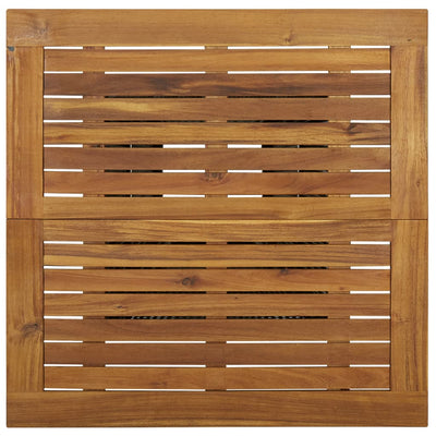 Bar Table Grey 80x80x110 cm Poly Rattan and Solid Acacia Wood Payday Deals