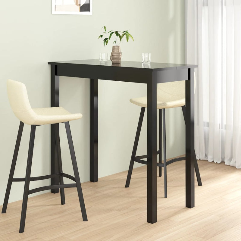 Bar Table MDF Black 115x55x107 cm Payday Deals