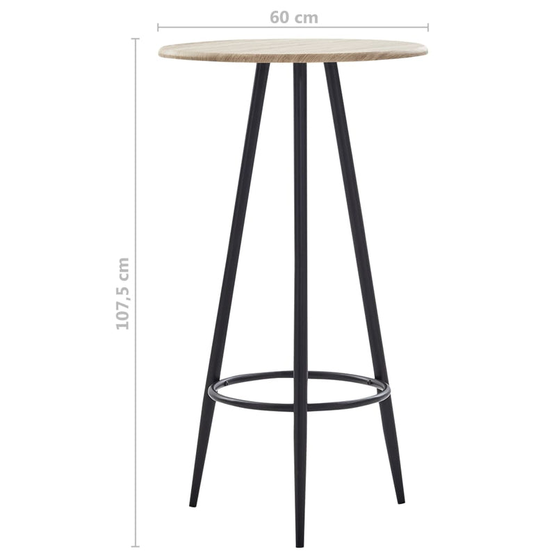 Bar Table Oak 60x107.5 cm MDF Payday Deals