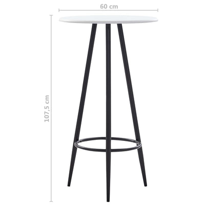 Bar Table White 60x107.5 cm MDF Payday Deals