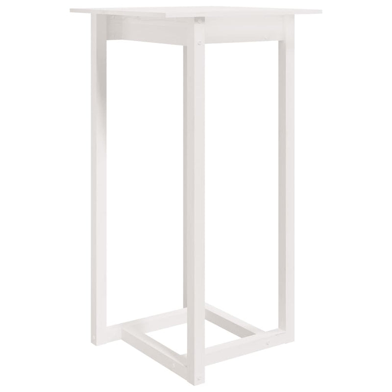 Bar Table White 60x60x110 cm Solid Wood Pine Payday Deals