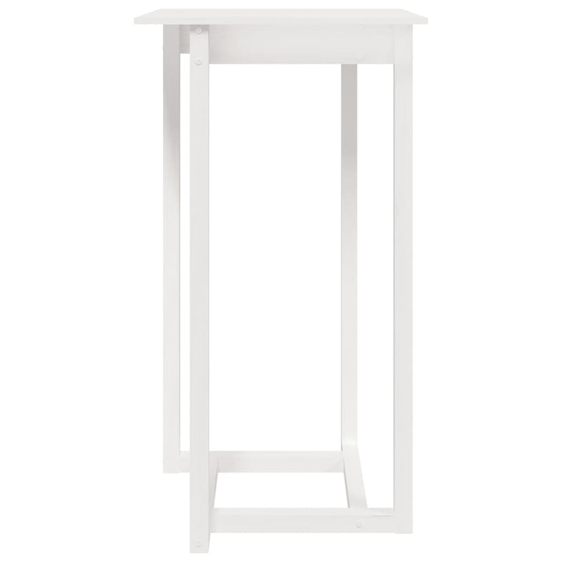 Bar Table White 60x60x110 cm Solid Wood Pine Payday Deals