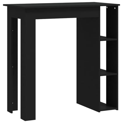 Bar Table with Shelf Black 102x50x103.5 cm Engineered Wood Payday Deals