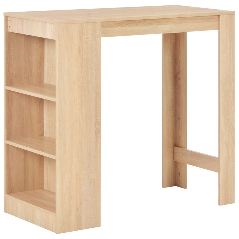 Bar Table with Shelf Oak 110x50x103 cm Payday Deals