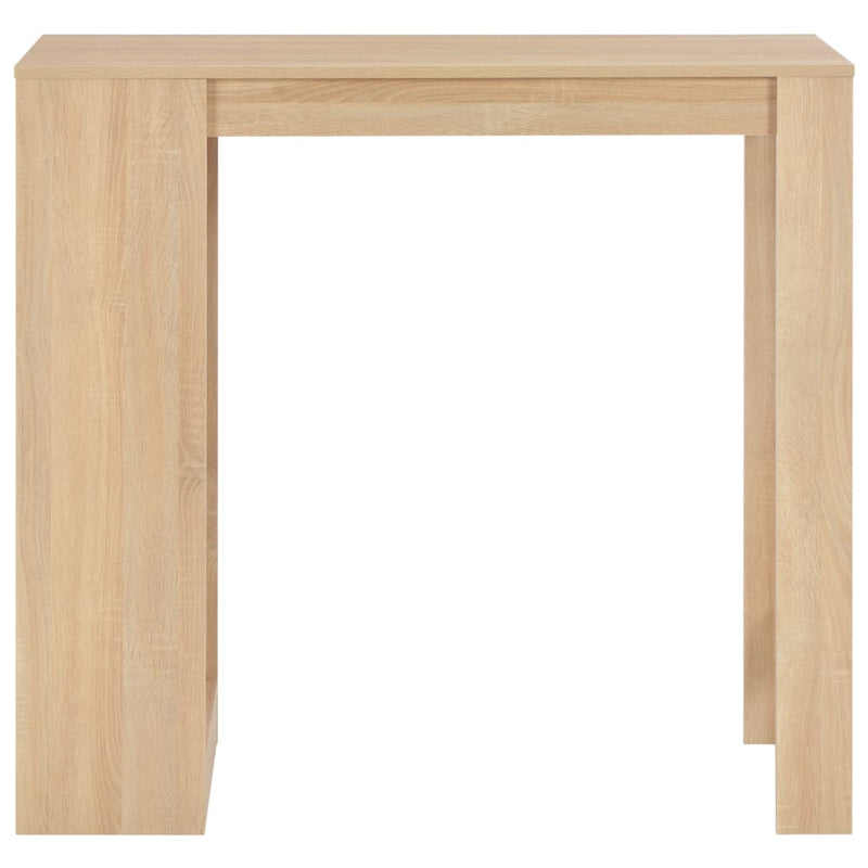 Bar Table with Shelf Oak 110x50x103 cm Payday Deals