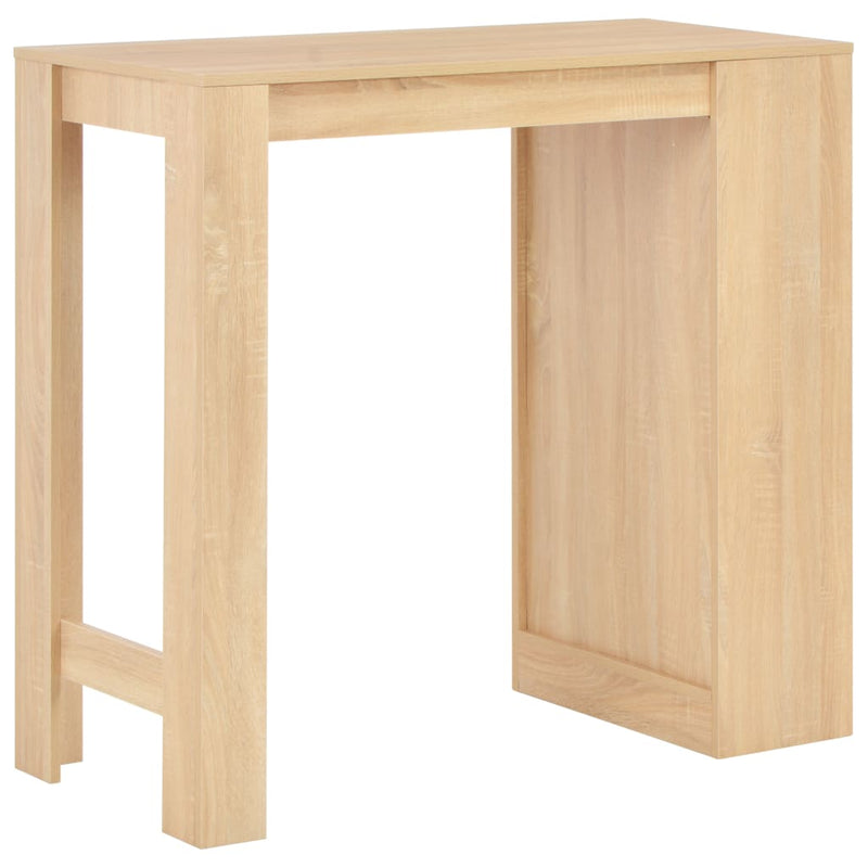 Bar Table with Shelf Oak 110x50x103 cm Payday Deals