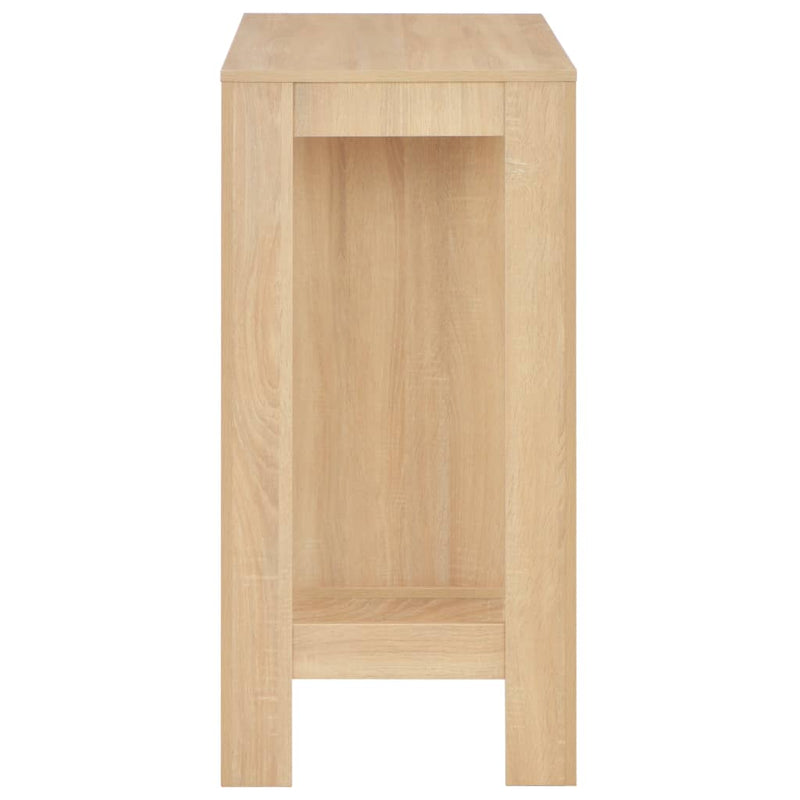 Bar Table with Shelf Oak 110x50x103 cm Payday Deals