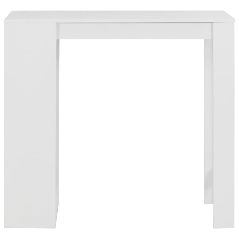 Bar Table with Shelf White 110x50x103 cm Payday Deals