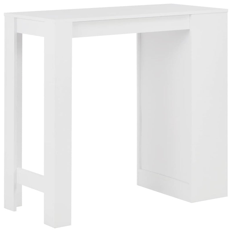 Bar Table with Shelf White 110x50x103 cm Payday Deals